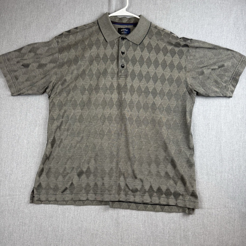 Callaway Golf Polo Shirt Mens 100%‎ Cotton 80s Two-Ply Double Mercerized Medium